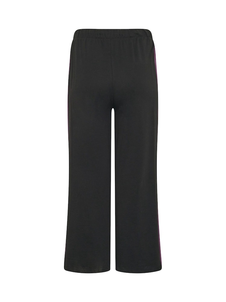 M&Co Black Petite Stripe Cotton Joggers - Image 6 of 6 M&Co Black Petite Stripe Cotton Joggers - Image 6 of 6