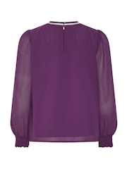 M&Co Petite Trim Neck Blouse - 6的图像6｝