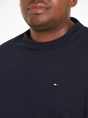 Tommy Hilfiger Blue Big And Tall Long Sleeve 100% Cotton T-Shirt - Image 3 of 6
