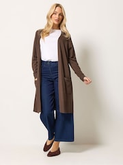 Marron chocolat - M&Co long Cardigan - Image 2 de 6