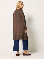 Marron chocolat - M&Co long Cardigan - Image 3 de 6