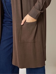 Marron chocolat - M&Co long Cardigan - Image 4 de 6