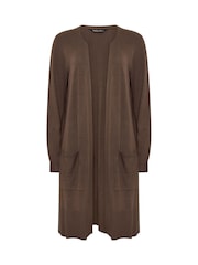 Marron chocolat - M&Co long Cardigan - Image 5 de 6