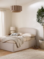 Natural Light Tweedy Plain Matson Extra Deep Ottoman Storage Bed Frame - Image 1 of 9