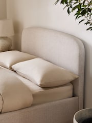 Natural Light Tweedy Plain Matson Extra Deep Ottoman Storage Bed Frame - Image 5 of 9