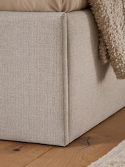 Natural Light Tweedy Plain Matson Extra Deep Ottoman Storage Bed Frame - Image 6 of 9