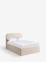 Natural Light Tweedy Plain Matson Extra Deep Ottoman Storage Bed Frame - Image 7 of 9