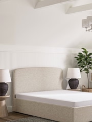 Natural Light Tweedy Plain Matson Ottoman Storage Bed Frame - Image 5 of 10