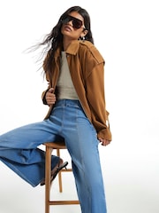 River Island Blue Pull On Palazzo Jeans - Image 3 of 4
