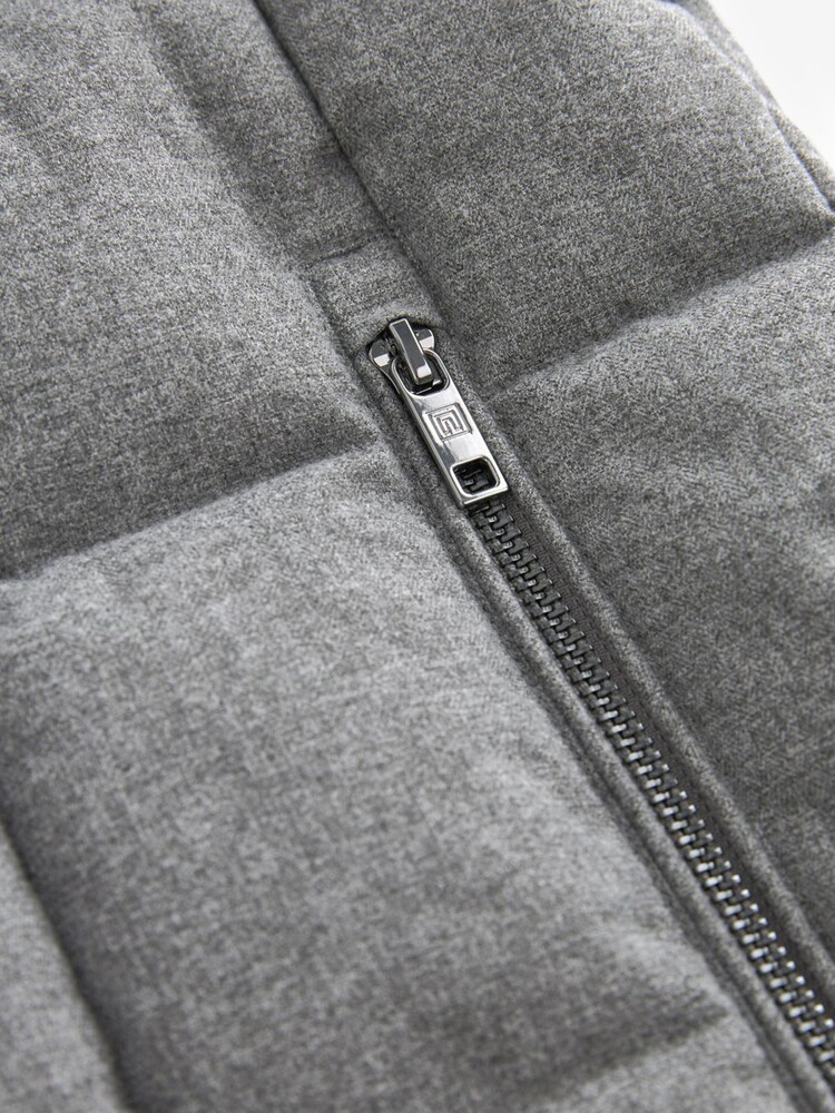 Gris - Veste matelassée matelassée texturée imperméable - Image 9 of 10