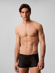 Calvin Klein Black Sheer Mesh Black Trunks - Image 3 of 6