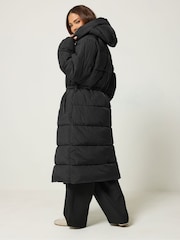 PixieGirl Petite Black Midi Padded Coat - Image 3 of 6