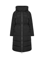 PixieGirl Petite Black Midi Padded Coat - Image 5 of 6