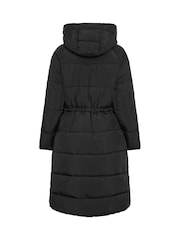 PixieGirl Petite Black Midi Padded Coat - Image 6 of 6