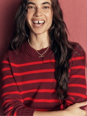 Boden Brown Lucy Chunky Cotton Jumper - Image 1 of 8