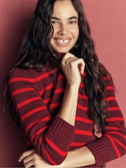 Boden Brown Lucy Chunky Cotton Jumper - Image 2 of 8
