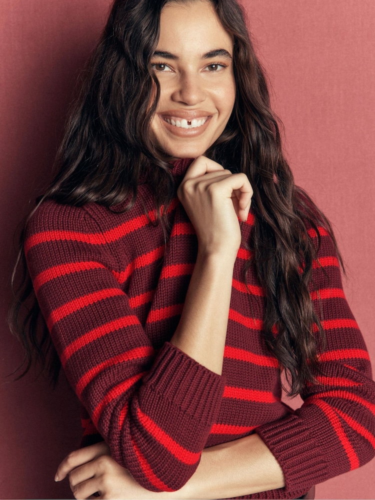 Boden Brown Lucy Chunky Cotton Jumper - Image 2 of 8 Boden Brown Lucy Chunky Cotton Jumper - Image 2 of 8