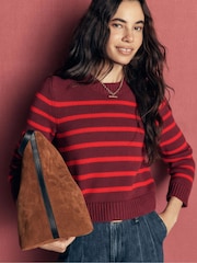 Boden Brown Lucy Chunky Cotton Jumper - Image 3 of 8