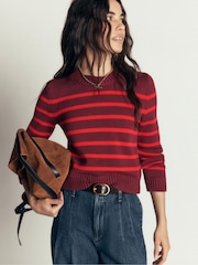 Boden Brown Lucy Chunky Cotton Jumper - Image 4 of 8