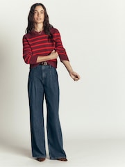 Boden Brown Lucy Chunky Cotton Jumper - Image 6 of 8