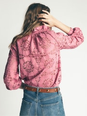 Boden Pink Erica Lace Top - Image 3 of 6