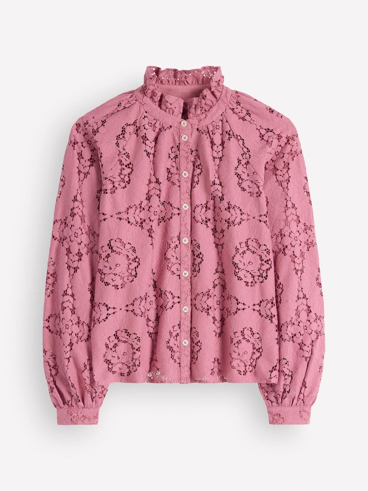 Boden Pink Erica Lace Top - Image 6 of 6 Boden Pink Erica Lace Top - Image 6 of 6