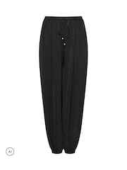 PixieGirl Petite Black Satin Balloon Trousers - Image 5 of 6
