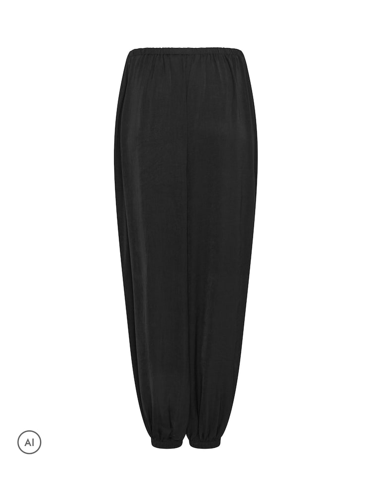 PixieGirl Petite Black Satin Balloon Trousers - Image 6 of 6