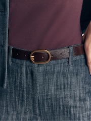 Boden Red Classic Leather Belt - Image 1 of 3