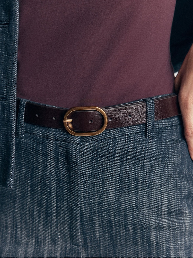 Boden Red Classic Leather Belt - Image 1 of 3