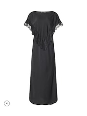 PixieGirl Petite Satin Lace Cape Maxi Dress - Изображение 5 6