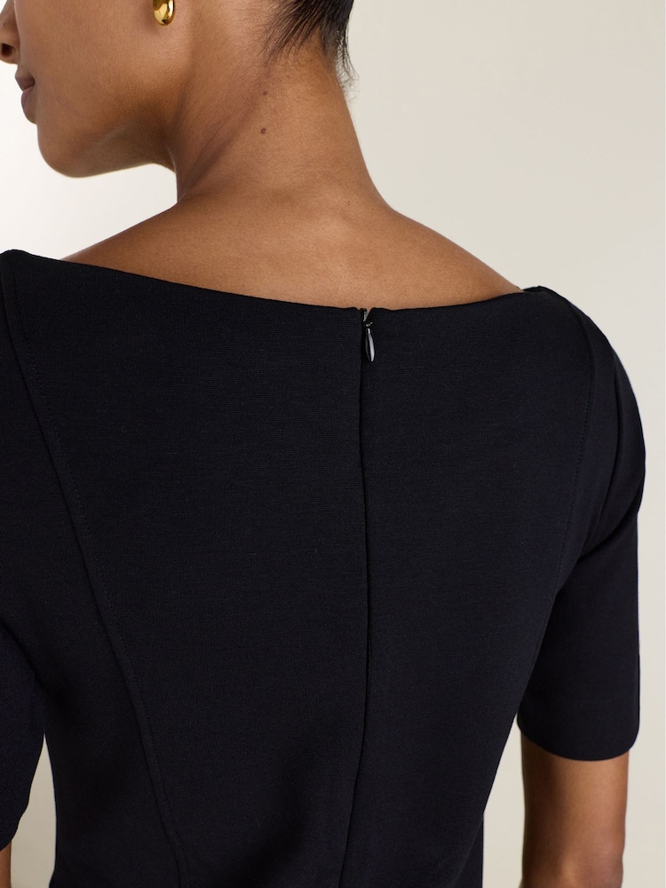 Baukjen Black April Ponte Knee Length Dress - Image 5 of 5 Baukjen Black April Ponte Knee Length Dress - Image 5 of 5