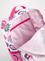 Cath Kidston Lilac Purple Rosette Print Frill Front Backpack - Image 10 of 10