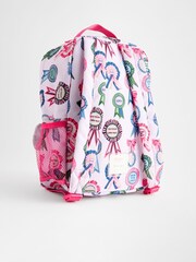 Cath Kidston Lilac Purple Rosette Print Frill Front Backpack - Image 6 of 10