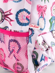 Cath Kidston Lilac Purple Rosette Print Frill Front Backpack - Image 7 of 10