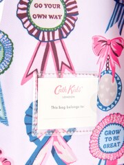 Cath Kidston Lilac Purple Rosette Print Frill Front Backpack - Image 8 of 10