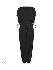 PixieGirl Petite Black Satin Balloon Trousers Set - Image 6 of 7