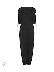 PixieGirl Petite Black Satin Balloon Trousers Set - Image 7 of 7
