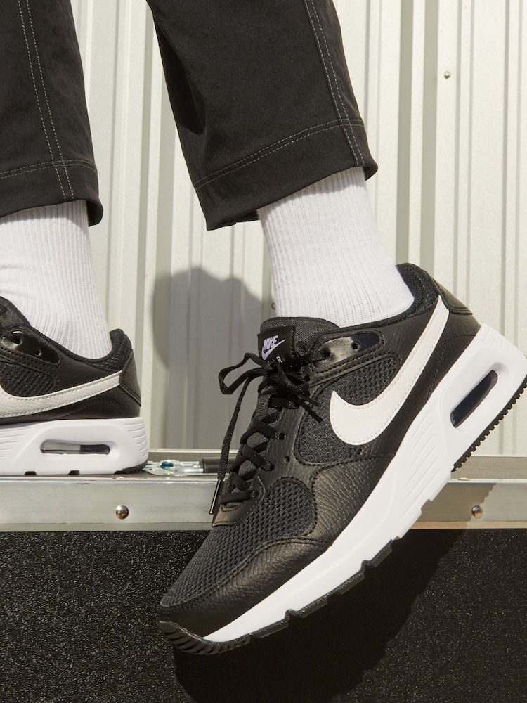 Nike Black/White Air Max SC Trainers - Image 9 of 12