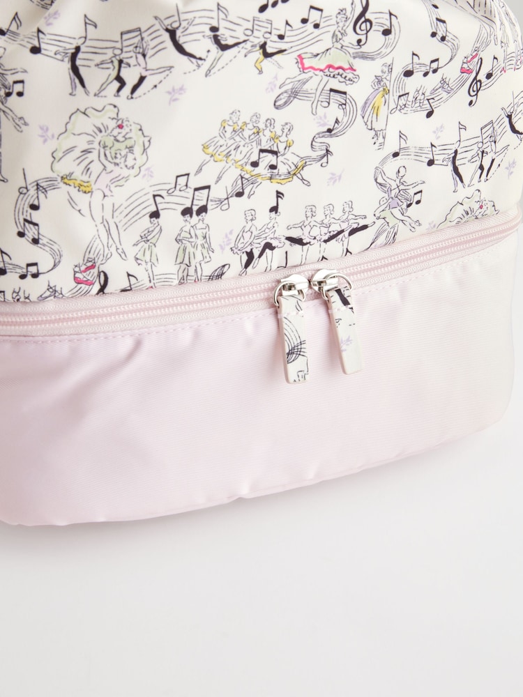Ecrufarbener Ballettdruck - Cath Kidston Kinder-Rucksack mit Kordelzug - Bild 10 von 10 Ecrufarbener Ballettdruck - Cath Kidston Kinder-Rucksack mit Kordelzug - Bild 10 von 10