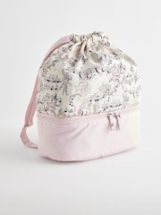 Cath Kidston Ecru Ballet Print Kids Drawstring Backpack - Image 5 of 10