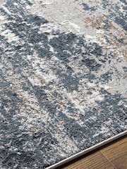 LIVABLISS Blue Flow Allegro Abstract Modern Marble Rug - Image 6 of 8