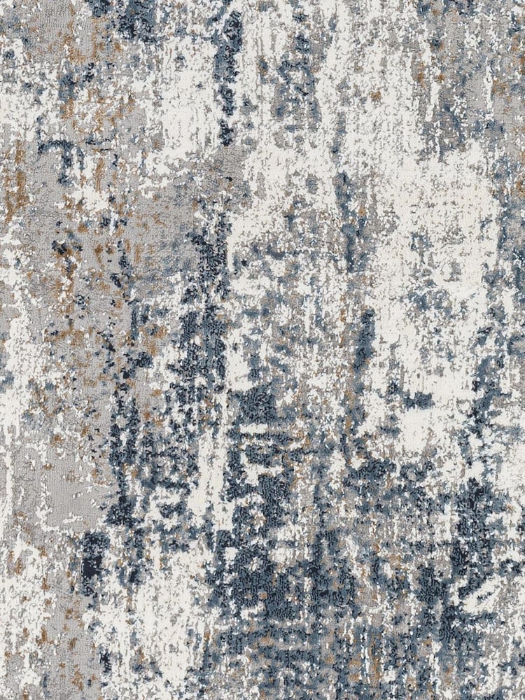 LIVABLISS Blue Flow Allegro Abstract Modern Marble Rug - Image 8 of 8