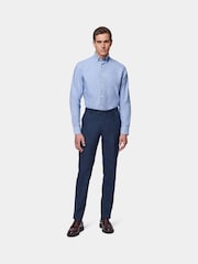 Peckham Rye Blue Oxford Long Sleeve 100% Cotton Shirt - Image 2 of 6