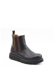 Heavenly Feet Black/Leopard Triton2 Ankle Boots - Image 3 of 5
