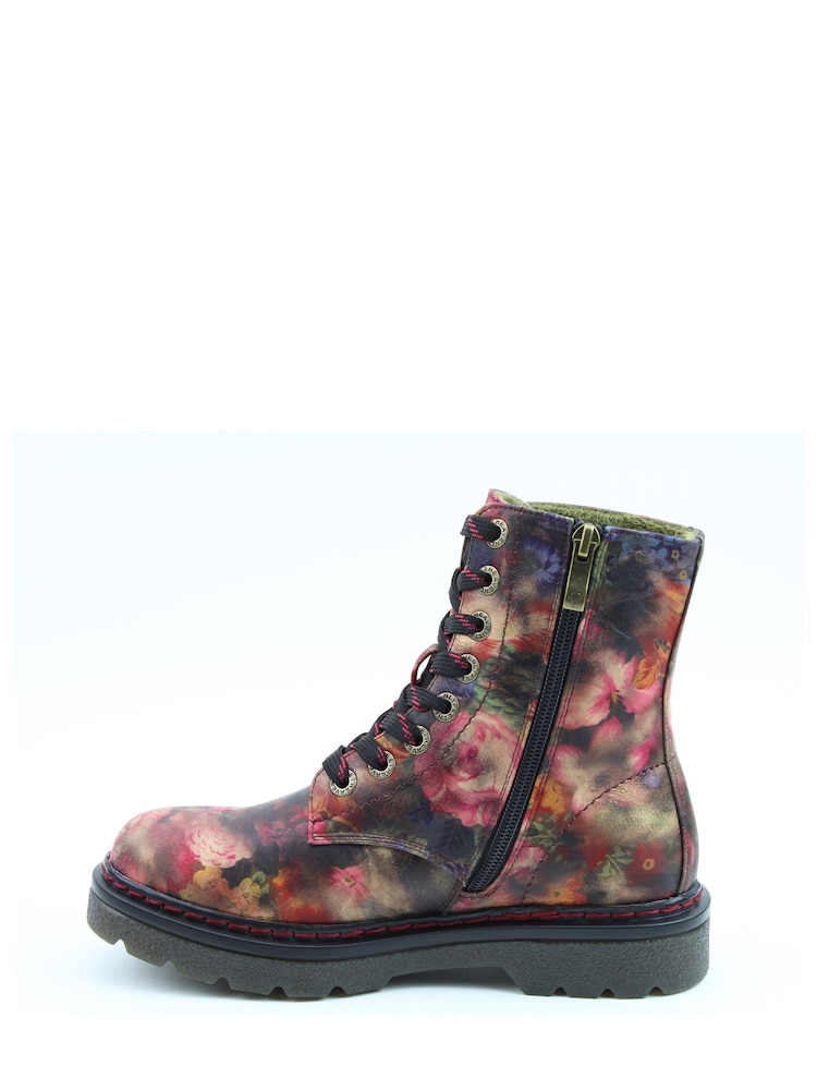 Heavenly Feet Rose Pink Justina2 Peony Ankle Boots - Image 2 of 6 Heavenly Feet Rose Pink Justina2 Peony Ankle Boots - Image 2 of 6