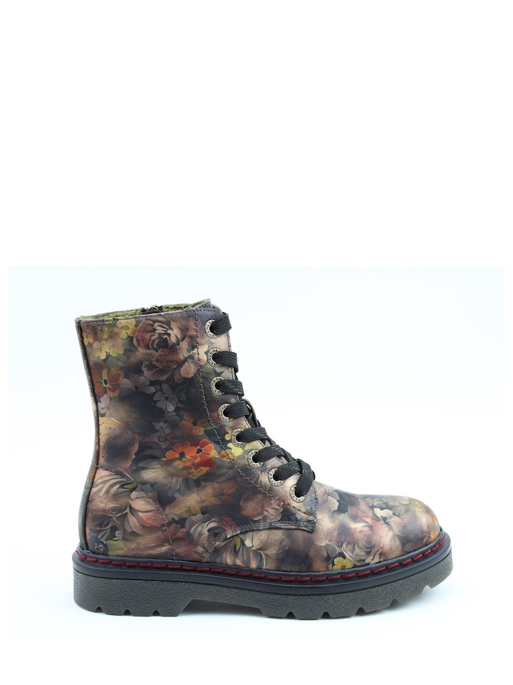 Heavenly Feet Gold Bronze Justina2 Peony Ankle Boots - Image 1 of 6