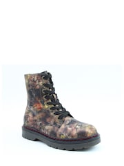 Heavenly Feet Gold Bronze Justina2 Peony Ankle Boots - Image 3 of 6