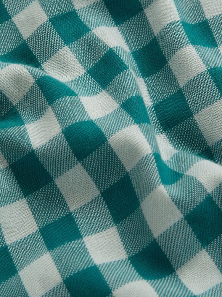 KIDLY by MORI Green Supersoft Check Woven Button Down Pyjamas - Image 5 of 5