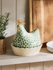 Sage Green Ceramic Chicken Egg House - Image 1 of 7